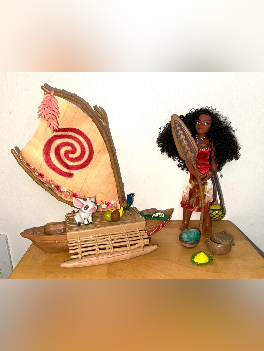 Disney Moana Ocean Adventure Classic Doll Play Set—boat really floats!